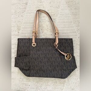 Vintage Michael Kors Dark Brown Monogram Tote